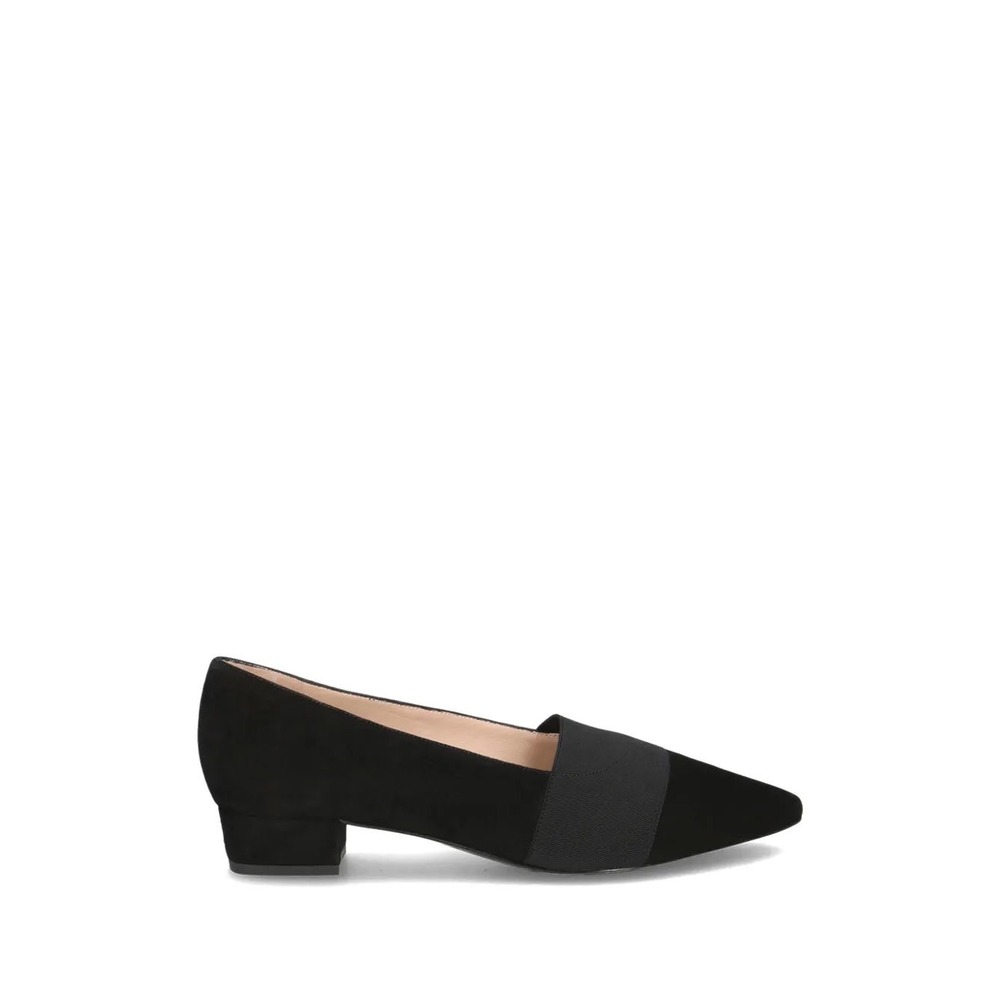 Peter Kaiser Womens Black Suede Pointed Toe Elastic Band Block Heel Pumps US 7.5